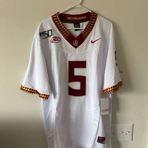 Nike White and Red Men's Jersey